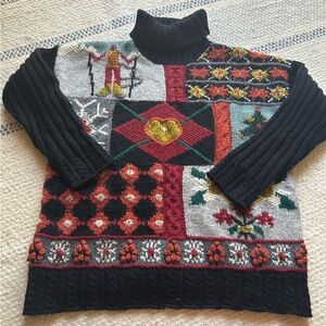 Moda International Wool Patchwork Sweater